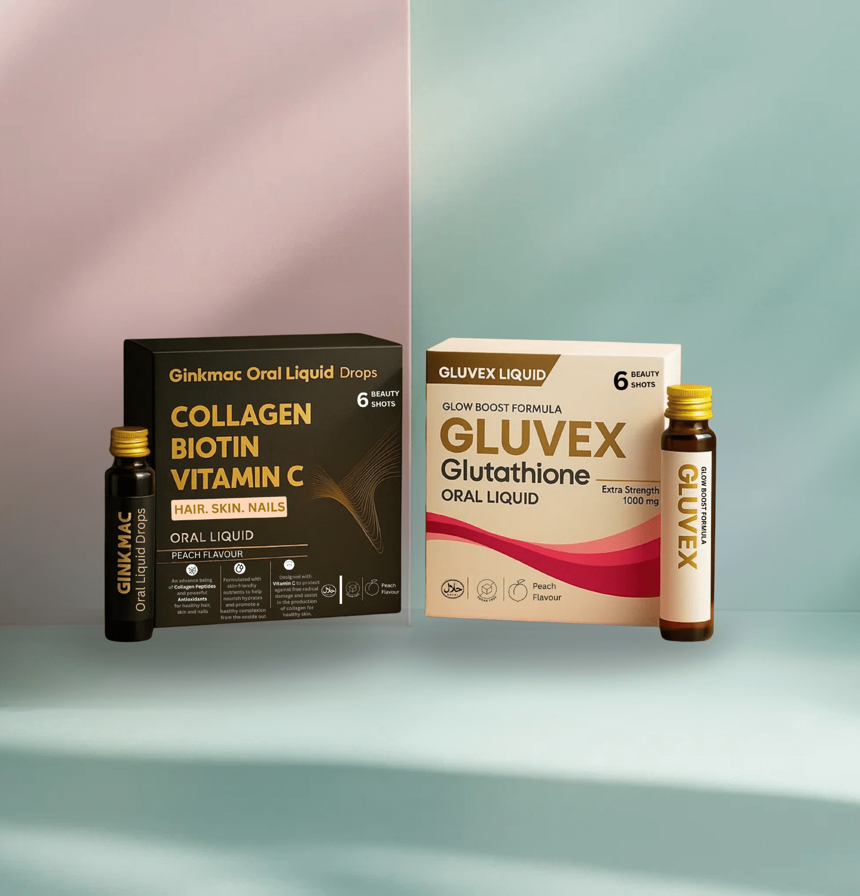 Beauty Shots Bundle – Ginkmac & Gluvex Oral Liquid Shots (6 + 6 Pack) - starlifecaresciences