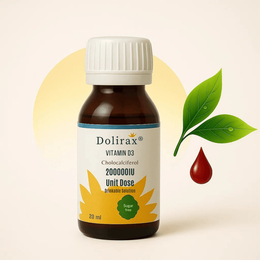 Dolirax supplement bottle by Star Life Care Sciences for daily wellness and nutritional support.background