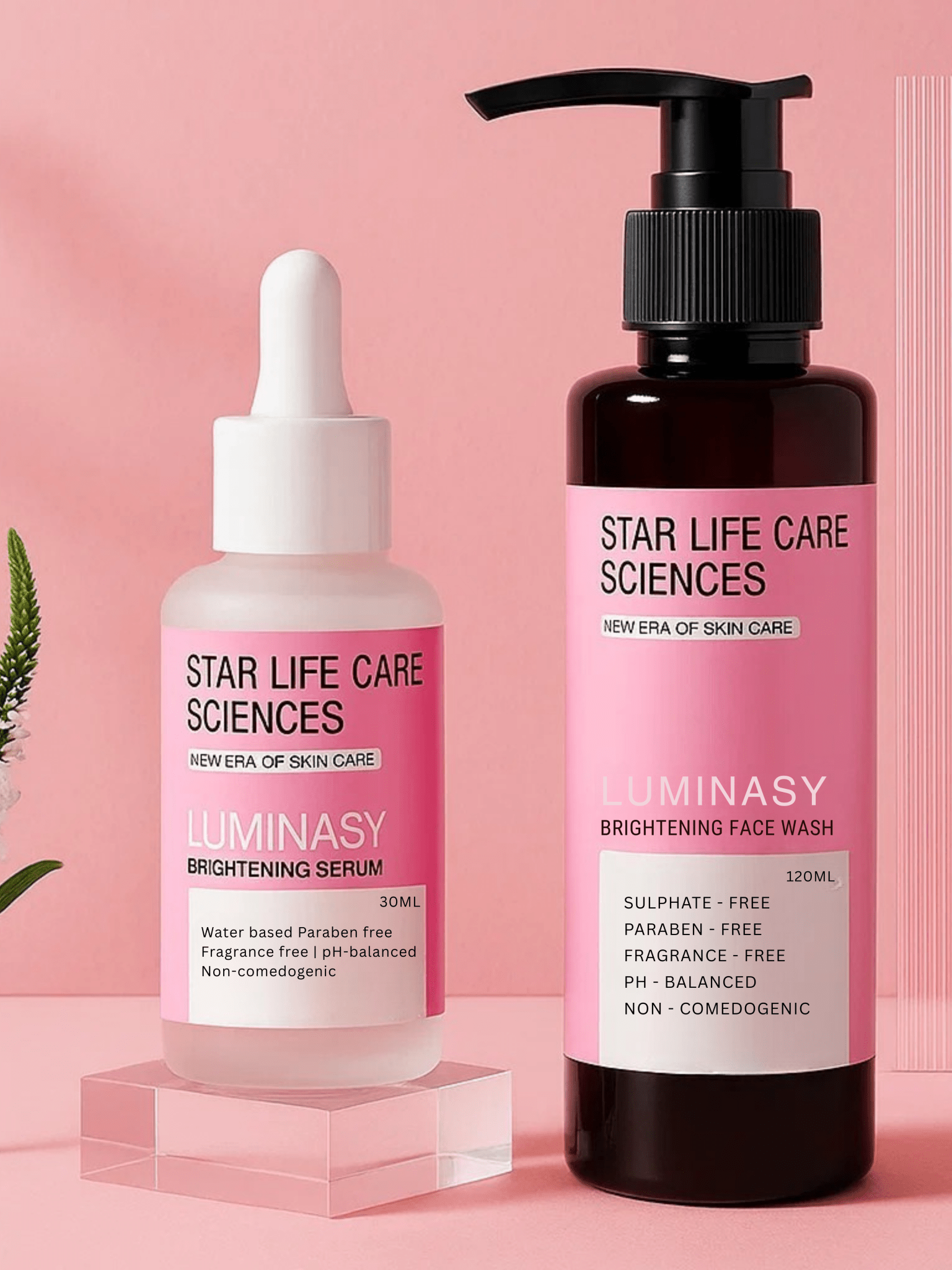 Luminasy Brightening Face wash and Serum - starlifecaresciences