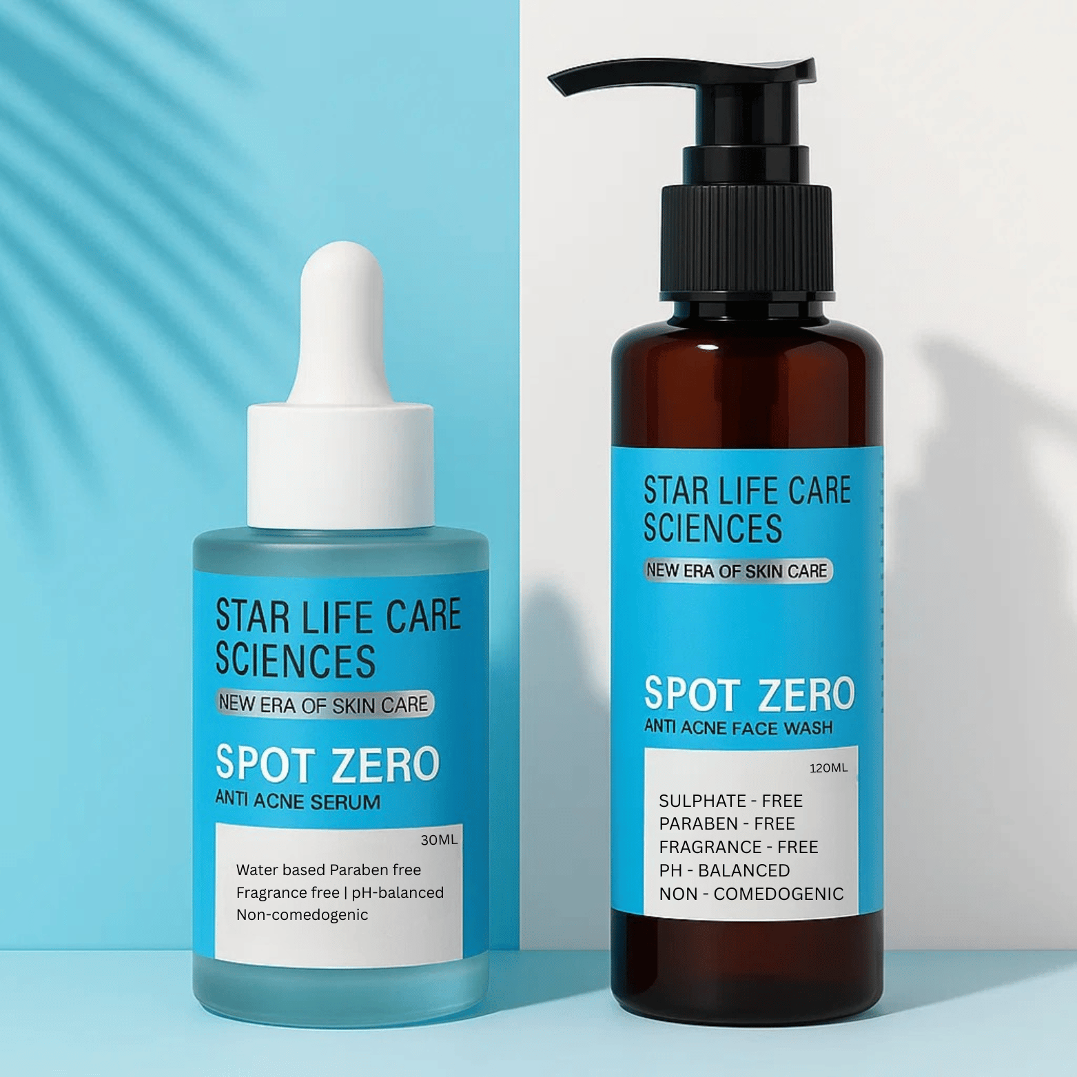 Spot Zero Anti Acne Face wash and Serum - starlifecaresciences